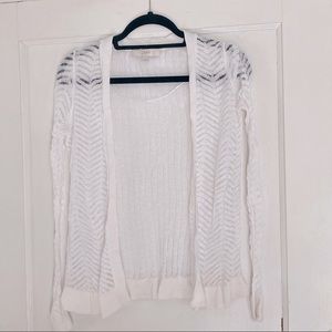 White sheer cardigan